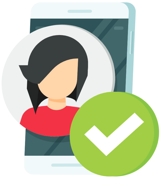 Phone showing user verification